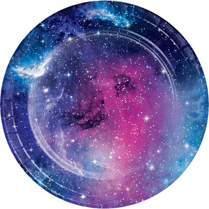 Bulk Pack of 24 Galaxy Party Paper Dessert Plates