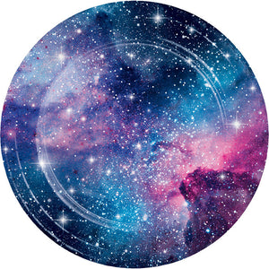 Bulk Pack of 16 Galaxy Party Paper Plates