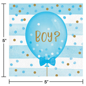 Bulk Pack of 48 Gender Reveal Balloons Beverage Napkins