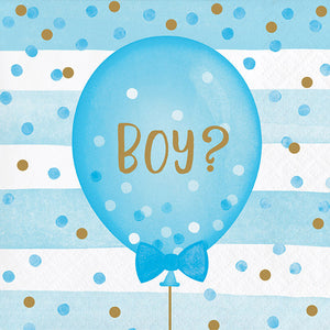 Bulk Pack of 48 Gender Reveal Balloons Beverage Napkins