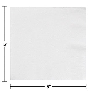 Bulk Pack of 48 Form & Function - White Beverage Napkin Airlaid