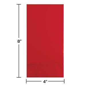 Bulk Pack of 32 Classic Red Guest Towel, 3 Ply