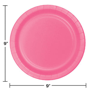 Bulk Pack of 24 Candy Pink Paper Plates