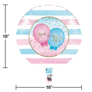 Bulk Pack of 2 Gender Reveal Balloons Metallic Balloon 18"