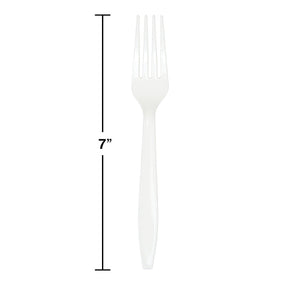 Bulk Pack of 100 White Premium Plastic Forks