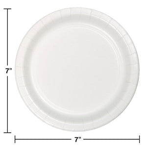 Bulk Pack of 48 White Paper Dessert Plate