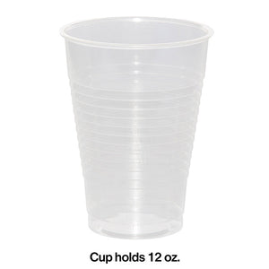 Bulk Pack of 40 Clear 12 Oz Plastic Cups