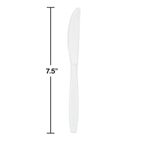 Bulk Pack of 100 Clear Plastic Knives