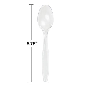 Bulk Pack of 100 Clear Plastic Spoons