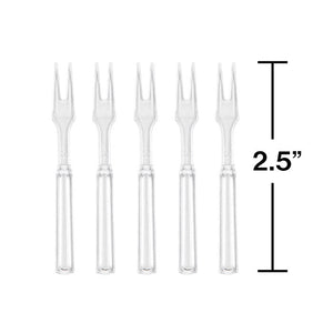 Bulk Pack of 60 Clear Cocktail Forks