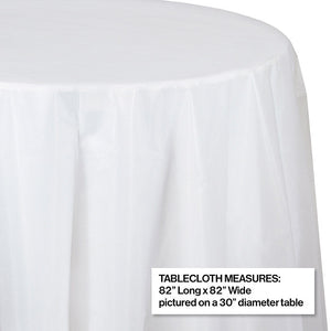 Bulk Pack of 2 Clear Round Plastic Tablecover, 82"