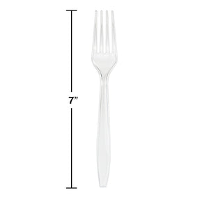 Bulk Pack of 48 Clear Plastic Forks