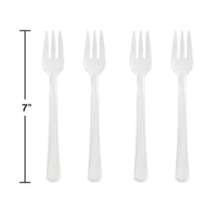 Bulk Pack of 72 Clear Mini Appetizer Forks