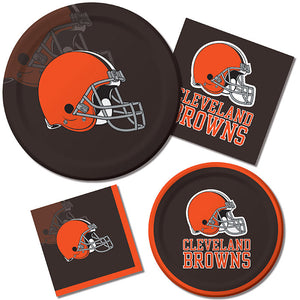 Bulk Pack of 16 Cleveland Browns Paper Plates