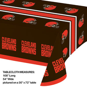 Bulk Pack of 2 Cleveland Browns Plastic Table Cover, 54" X 102"