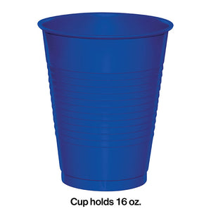 Bulk Pack of 40 Cobalt Blue Plastic Cups