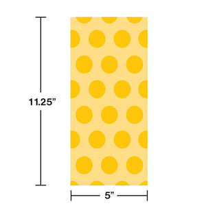 Bulk Pack of 40 School Bus Yellow Polka Dot Favor Bags