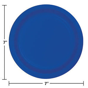 Bulk Pack of 48 Cobalt Blue Paper Dessert Plates