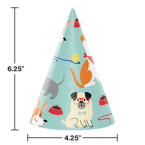 Bulk Pack of 16 Dog Party Party Hats