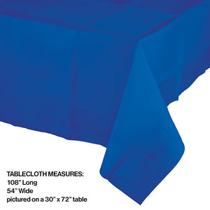 Bulk Pack of 2 Cobalt Tablecover 54"X 108" Polylined Tissue