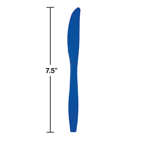 Bulk Pack of 100 Cobalt Blue Plastic Knives