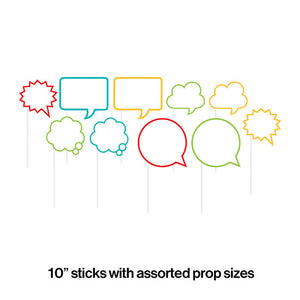 Bulk Pack of 20 Speech Bubble Photo Booth Props