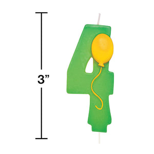 Bulk Pack of 3 #4 Balloon Candle