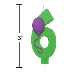 Bulk Pack of 3 #6 Balloon Candle