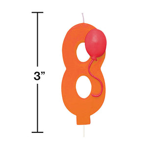 Bulk Pack of 3 #8 Balloon Candle