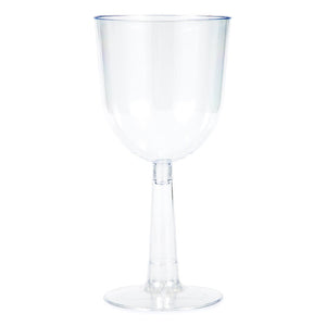 Bulk Pack of 8 Clear Plastic Wine Glasses 12 Oz