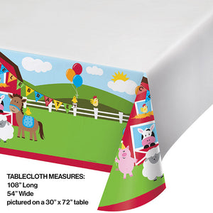 Bulk Pack of 2 Farmhouse Fun Tablecover Plastic 54" X 108"