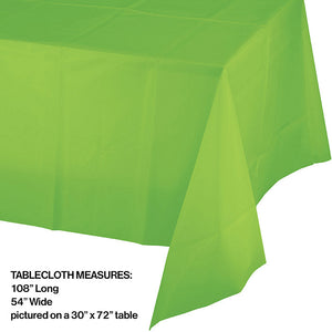 Bulk Pack of 2 Fresh Lime Tablecover Plastic 54" X 108"