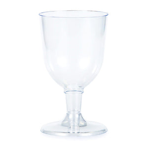 Bulk Pack of 12 Clear Plastic Wine Glasses 5 Oz