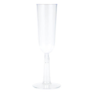 Bulk Pack of 8 Clear Plastic Champagne Flutes, 7 Oz