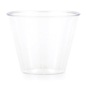 Bulk Pack of 16 Clear Plastic Glasses, 9 Oz