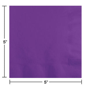 Bulk Pack of 150 Amethyst Beverage Napkin, 3 Ply