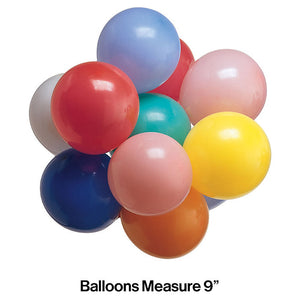 Bulk Pack of 40 Assorted 9" Latex Balloons