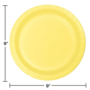 Bulk Pack of 48 Mimosa Yellow Paper Plates