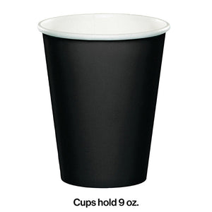 Bulk Pack of 48 Black Velvet Hot/Cold Paper Cups 9 Oz