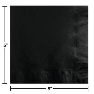 Bulk Pack of 150 Black Velvet Beverage Napkin, 3 Ply