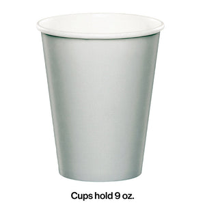 Bulk Pack of 48 Shimmering Silver Hot/Cold Paper Cups 9 Oz