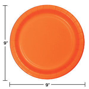 Bulk Pack of 48 Sunkissed Orange Paper Plates