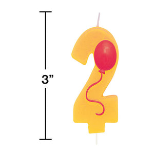 Bulk Pack of 3 #2 Balloon Candle