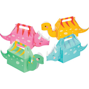 Bulk Pack of 8 Girl Dino Party Treat Box 3D