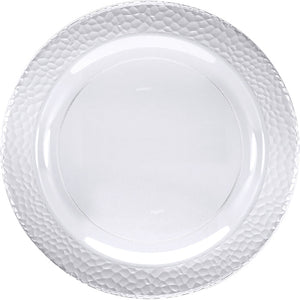 120ct Bulk Clear Pebble Plastic Dinner Plates