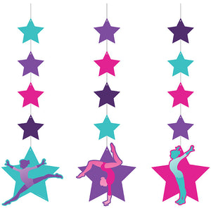 Bulk Pack of 6 Gymnastics Party Hanging Cutouts