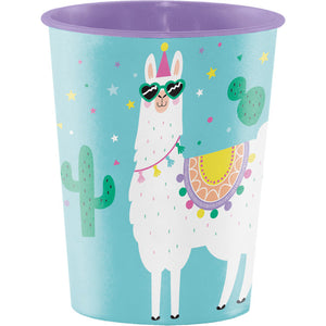 Bulk Pack of 4 Llama Party Plastic Keepsake Cup 16 Oz