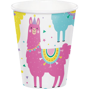 Bulk Pack of 16 Llama Party Hot/Cold Paper Cups 9 Oz