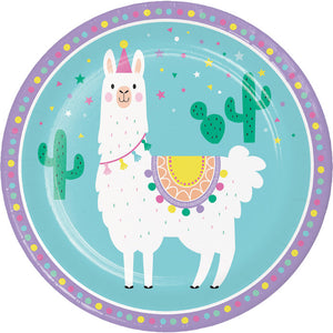 Bulk Pack of 16 Llama Party Paper Plates