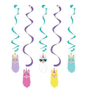 Bulk Pack of 10 Llama Party Dizzy Danglers